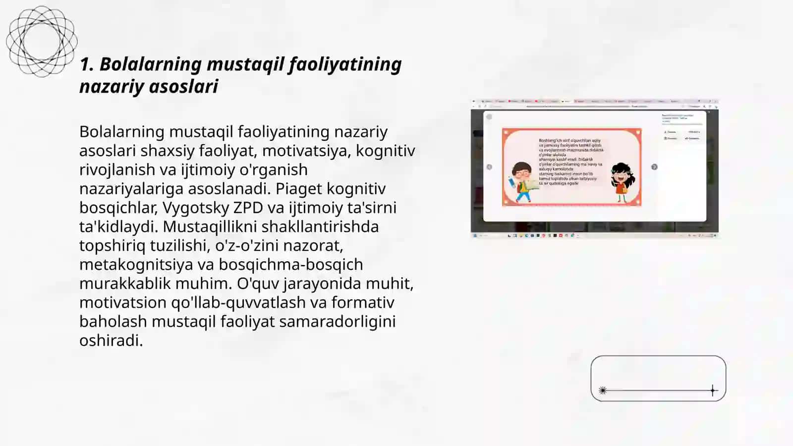 Bolalarning mustaqil faoliyatining nazariy asoslari 3