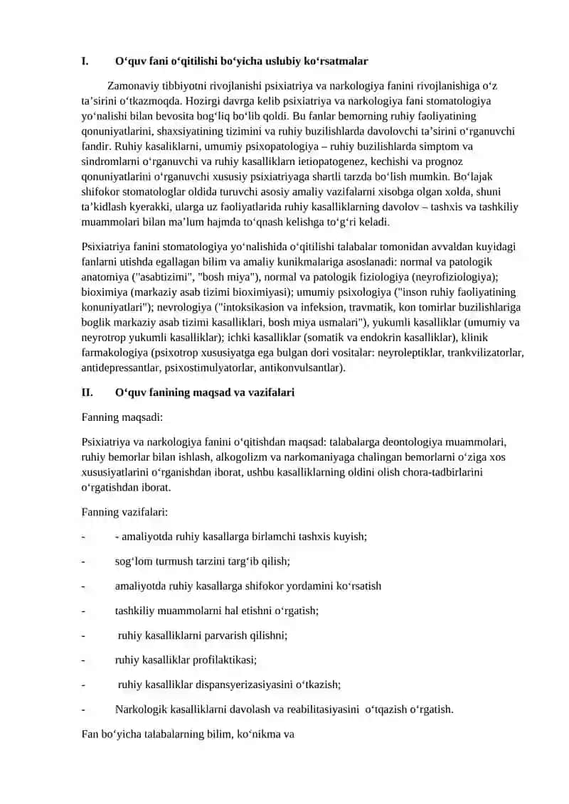 Tibbiyot Psixologiyasi, Psixiatriya va Narkologiya 3