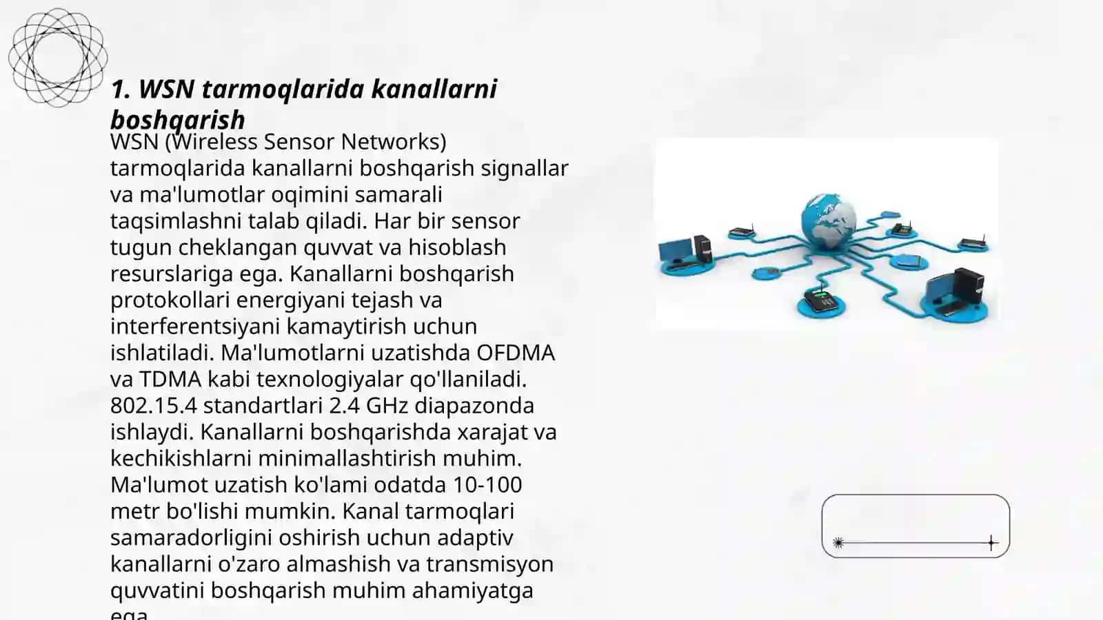 WSN tarmoqlarida kanallar va paketlar kommunikatsiya va virtual kommunikatsiya 3