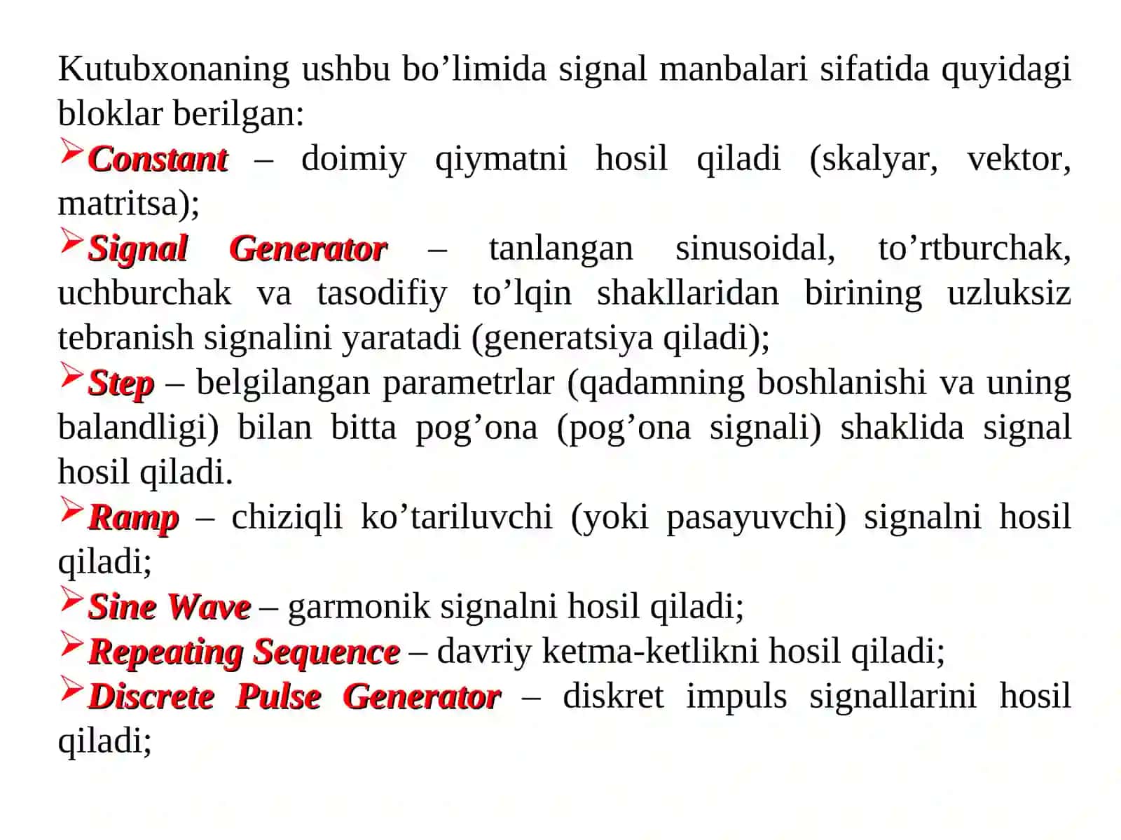 simulink Signal Manbalari Bloklari 3