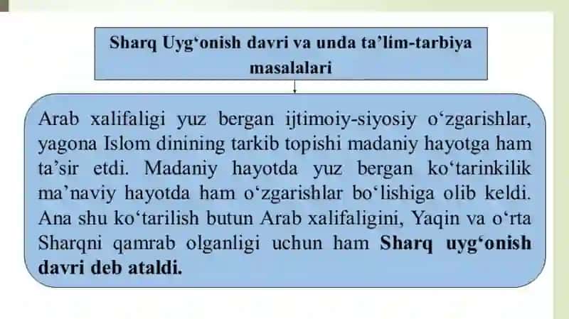 SHARQ UYG’ONISH DAVRIDA PEDAGOGIK FIKRLARNING RIVOJLANISHI 3