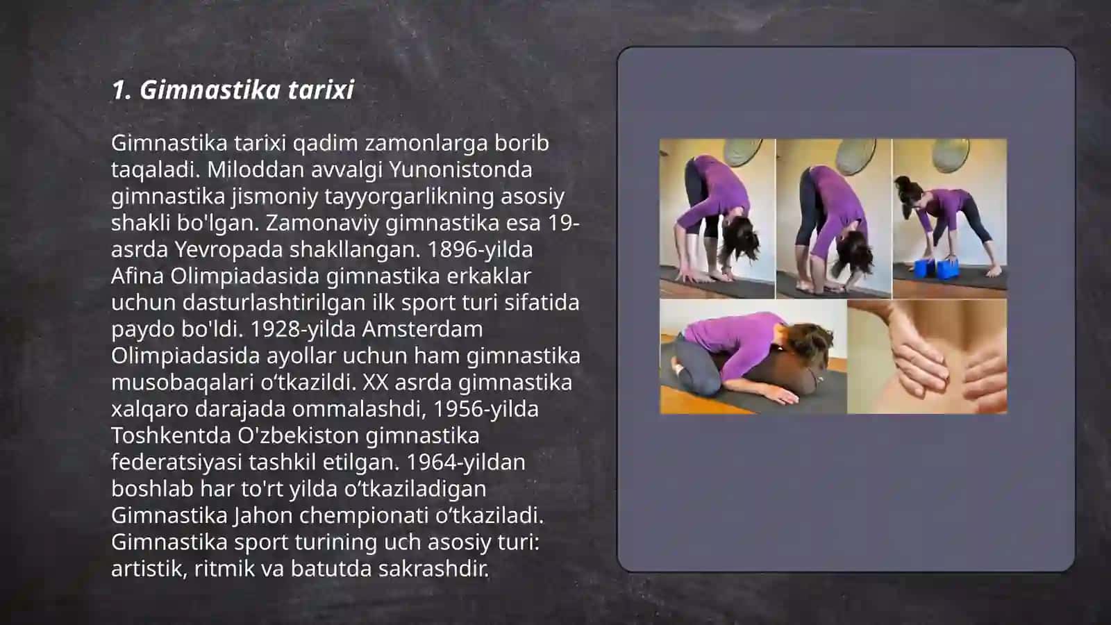 Gimnastika. Umumrivojlantiruvchi mashqlarni oʻrgatish 3