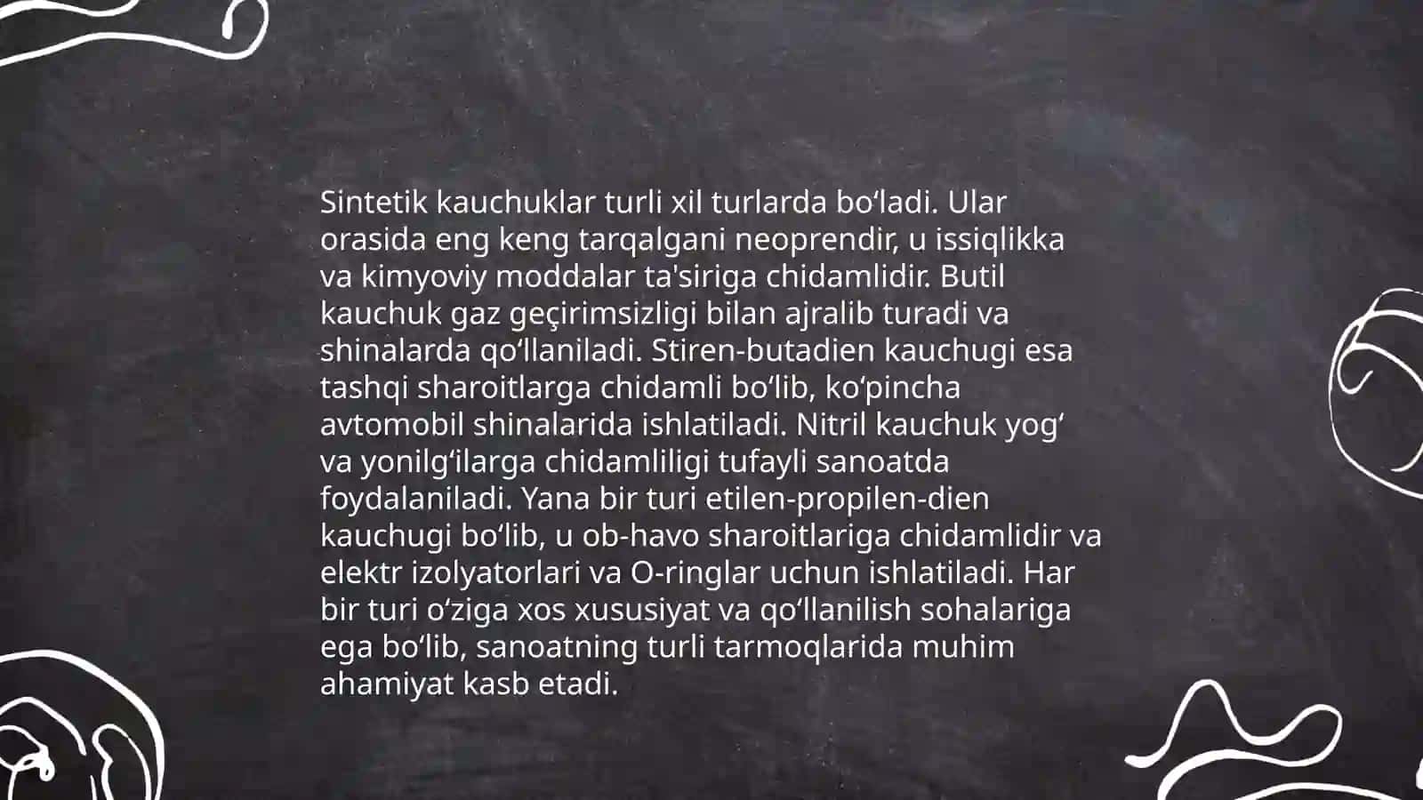 Sopolimerlanish reaksiyasi bo'yicha olinadigan sintetik kauchiklar 3