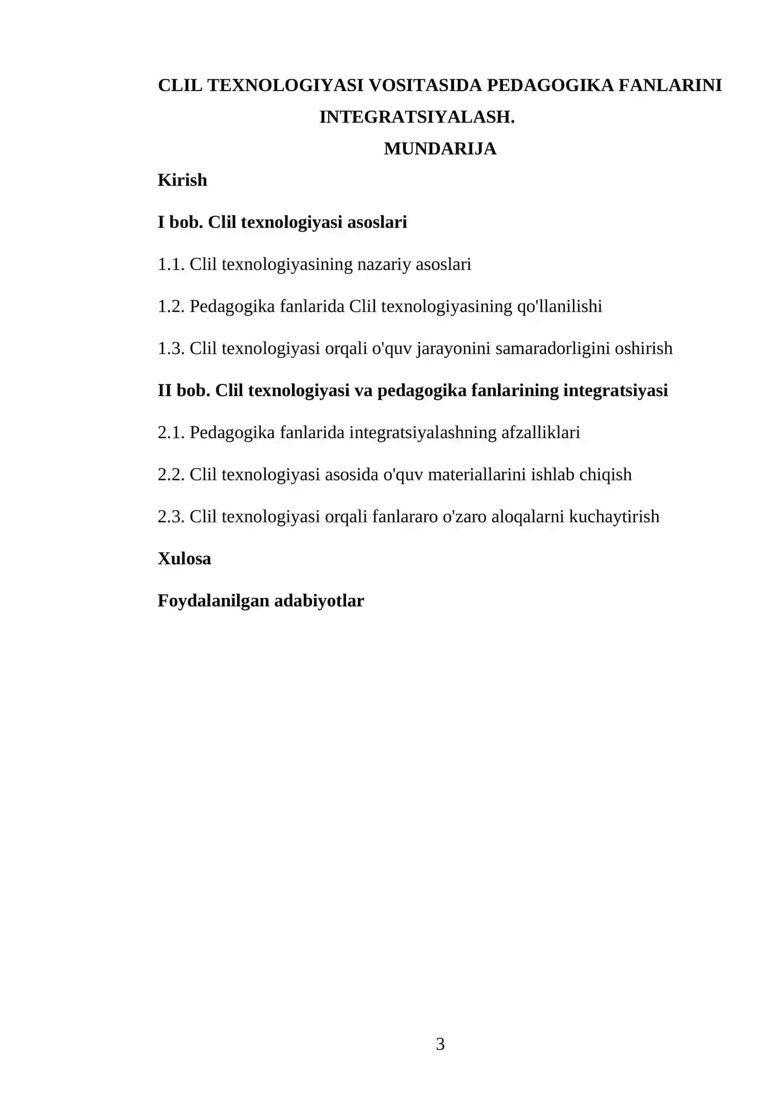 XIDIROVA SHAXIDANING UMUMIY PEDAGOGIKA FANIDAN TAYYORLAGAN KURS ISHI 3