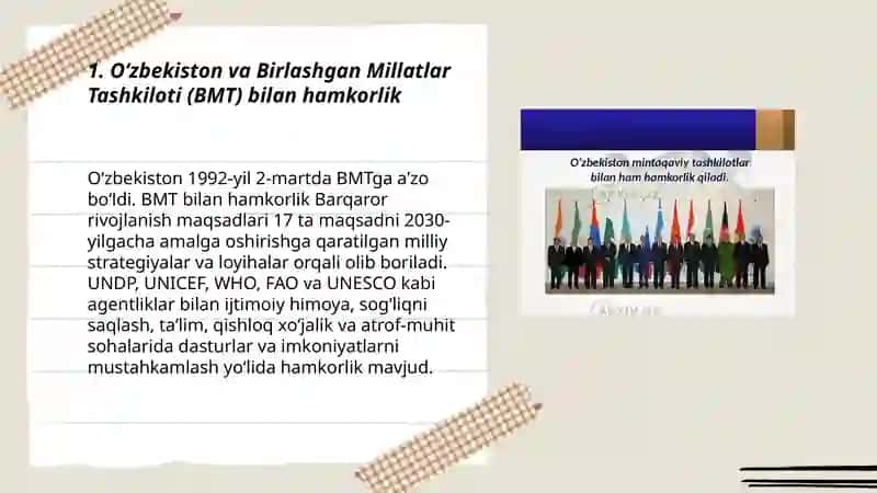 Oʻzbekiston va jahon hamjiyatlari 3