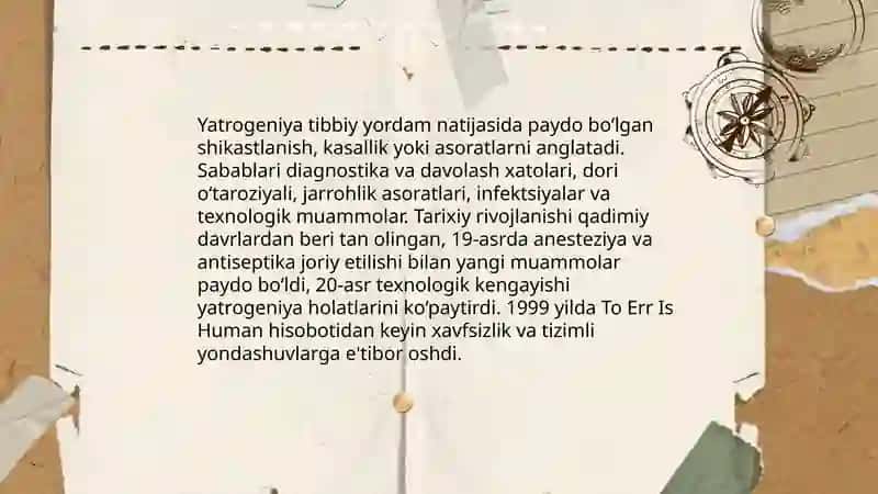 Hozirgi zamon tibbiyotida yatrogeniya muammolari 3