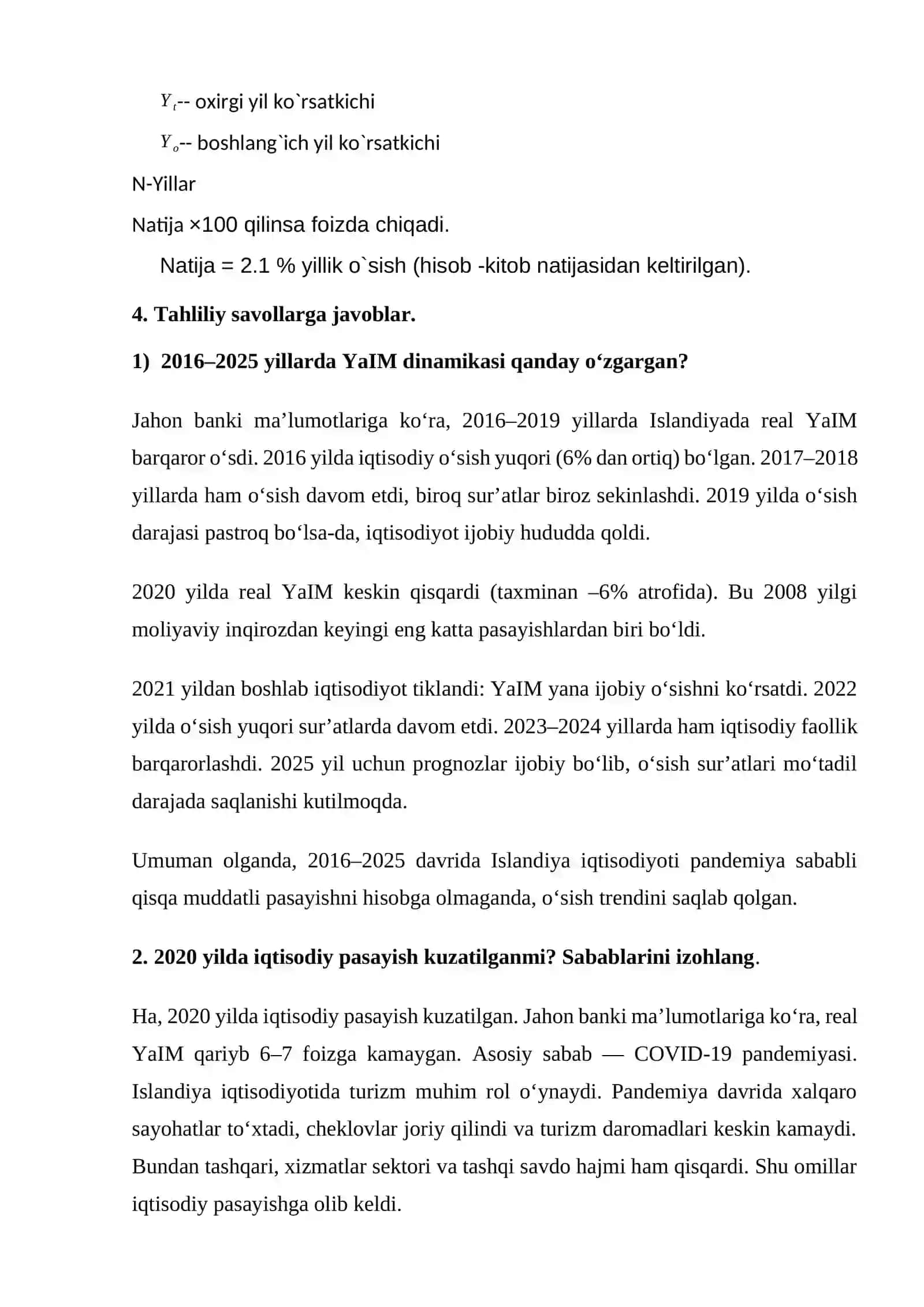 Islandiya iqtisodiyotining rivojlanishi va uning tahlili 2016-2025 3