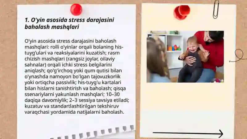 Bolalarda stress darajasini baholash mashqlari 3