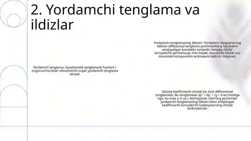 Chiziqli bir hil differensial tenglamalar 3