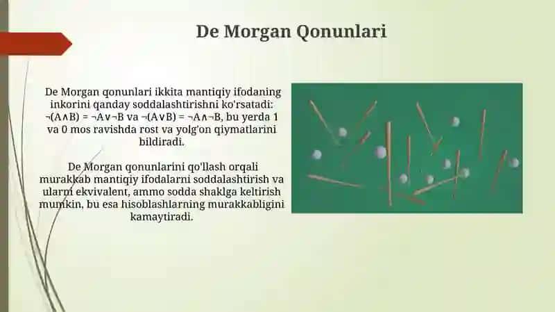 Mantiq algebrasi 3