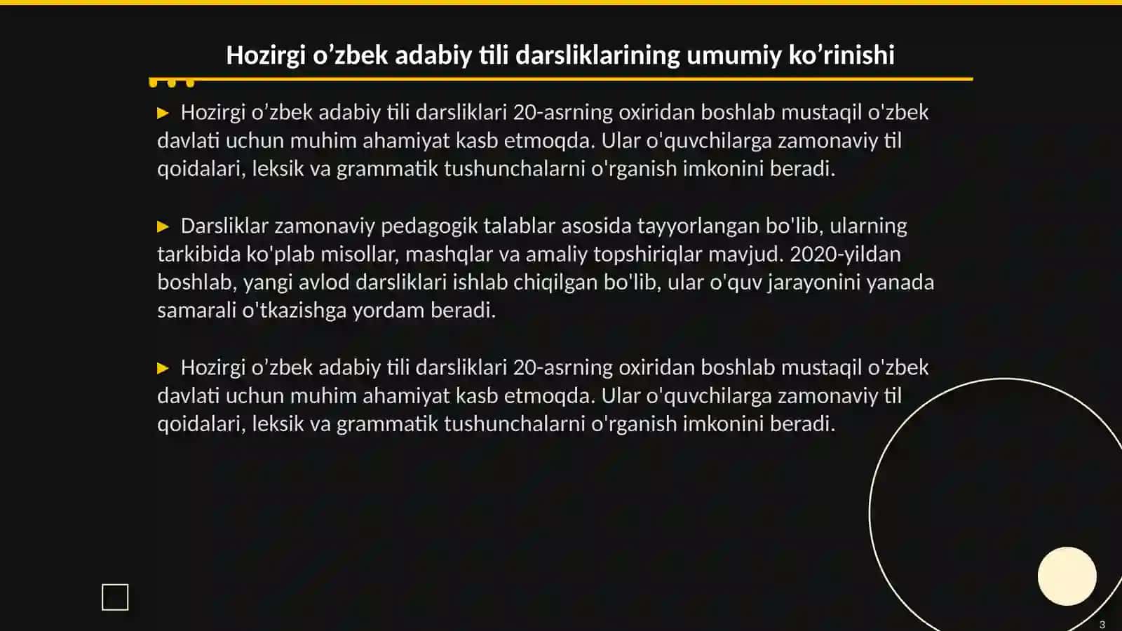Hozirgi o’zbek adabiy tili 3