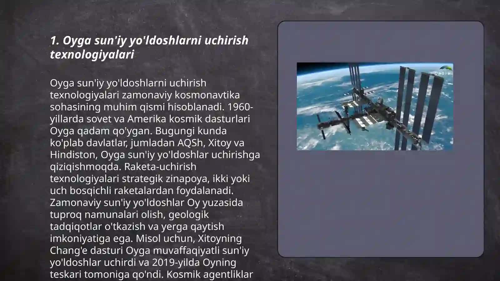 Oy su'niy yo'ldoshlarini uchirish texnologiyalari 3