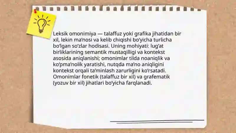 Leksik omonimiya 3