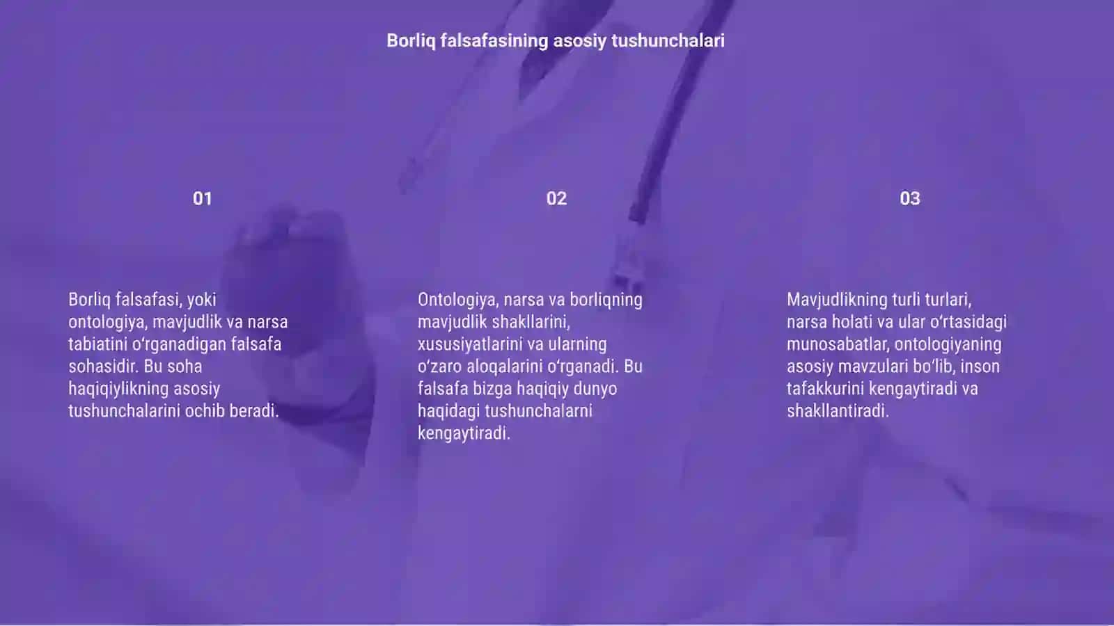 Borliq falsafasi (Ontonologiya) 3