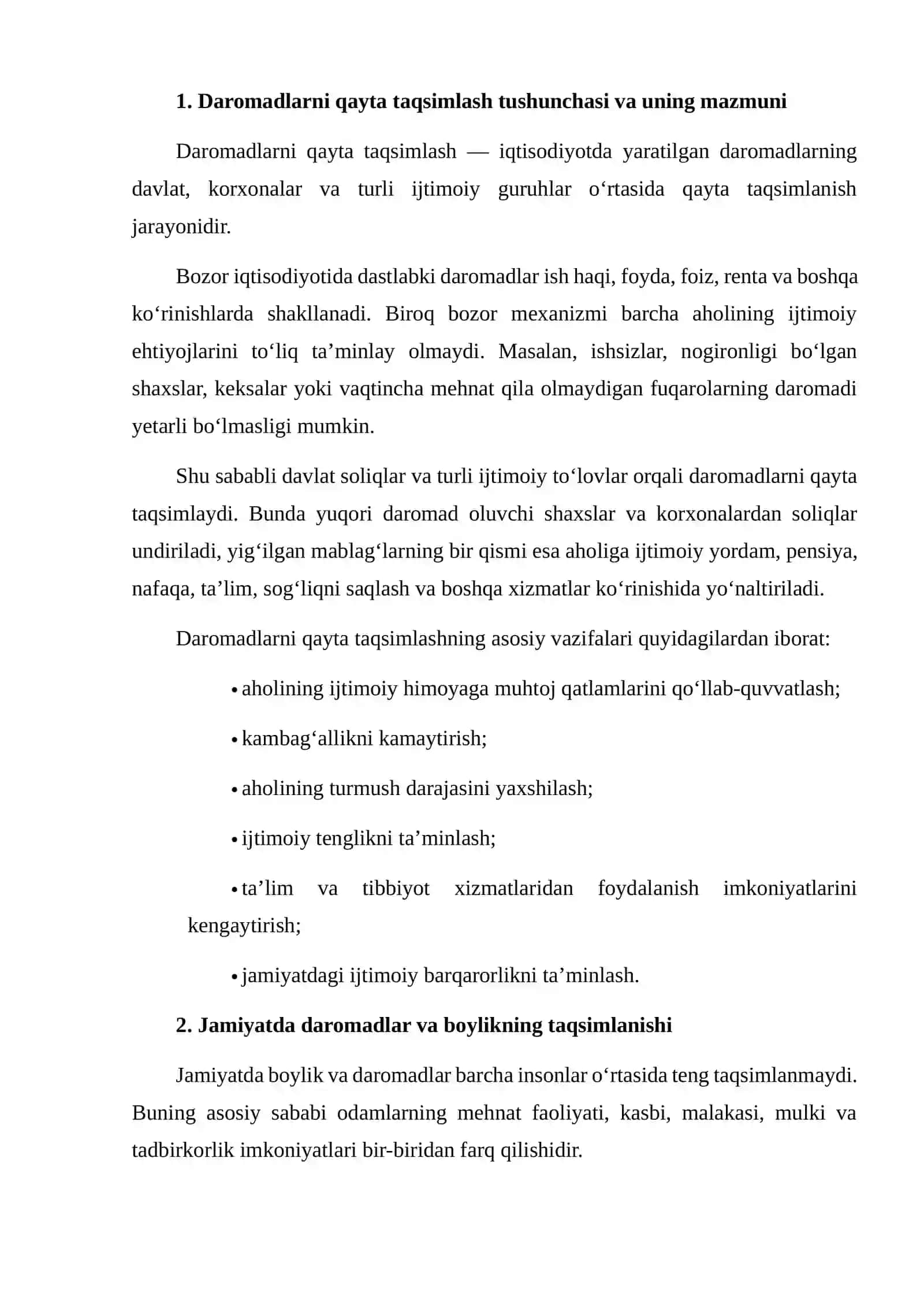 DAROMADLARNI QAYTA TAQSIMLASH: BOYLIK VA IQTISODIY SIYOSAT 3