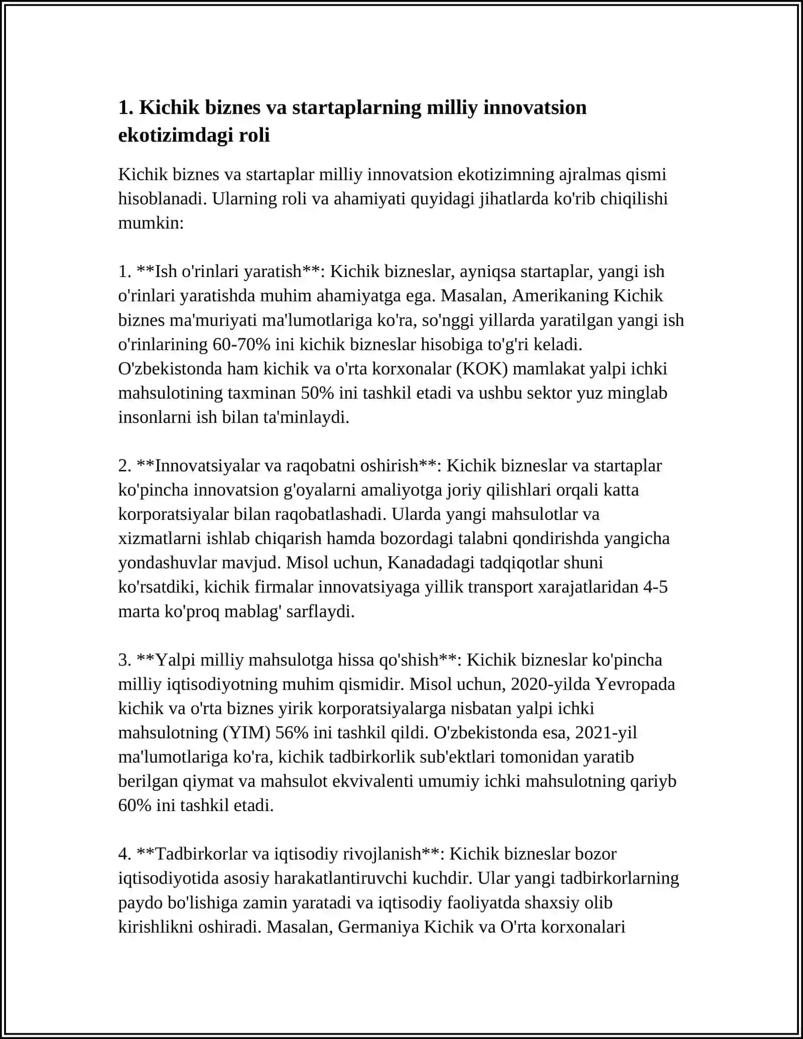 INNOVATSION FAOLIYATDA KICHIK BIZNES VA STARTAPLARNING ROLI 3
