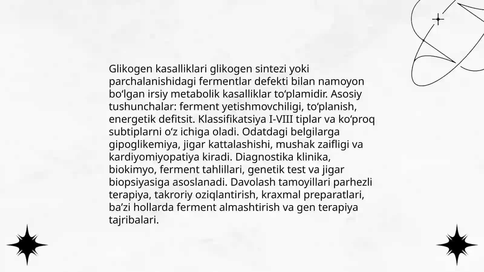 Glikogen kasalliklari 3