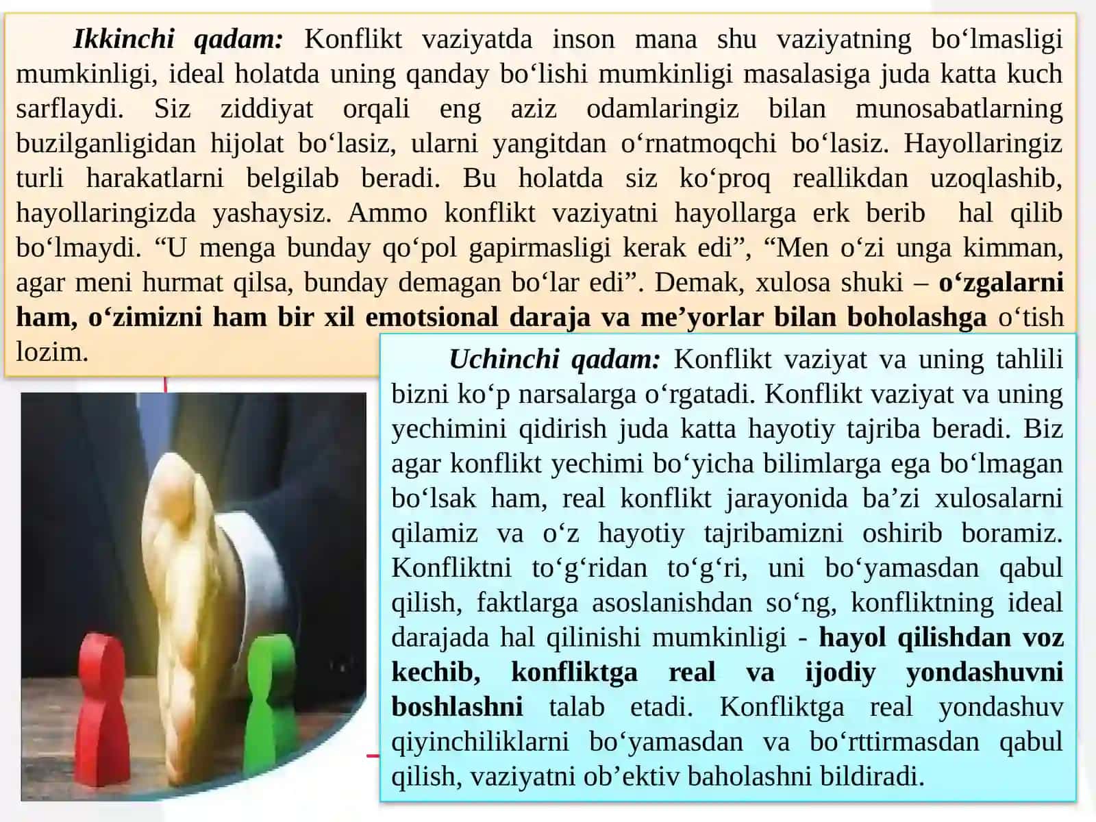 Konfliktlarni boshqarishga doir  ko‘rsatma va maslaxatlar 3