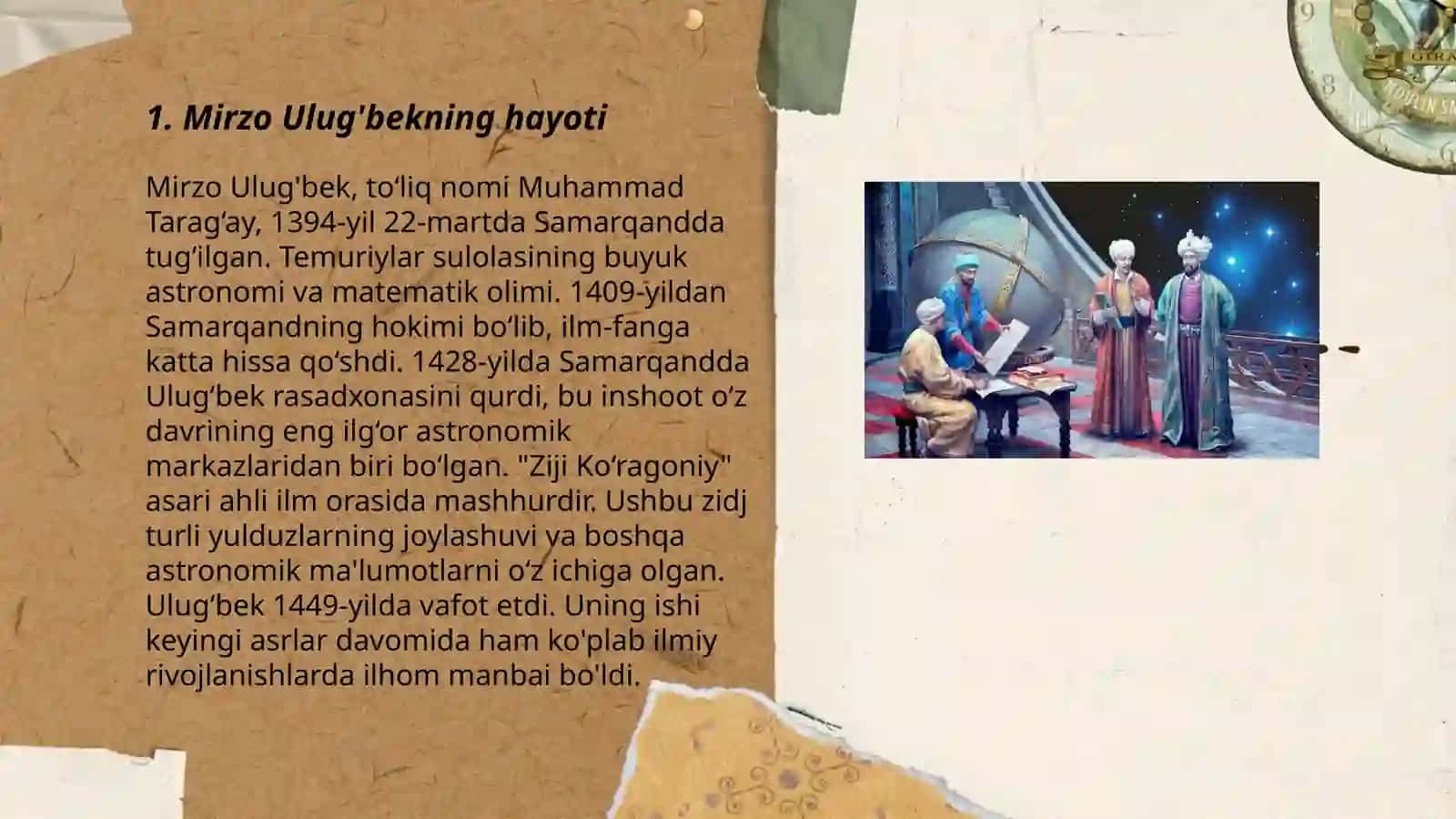 Mirzo Ulug'bek davlat arbobi va buyuk olim 3