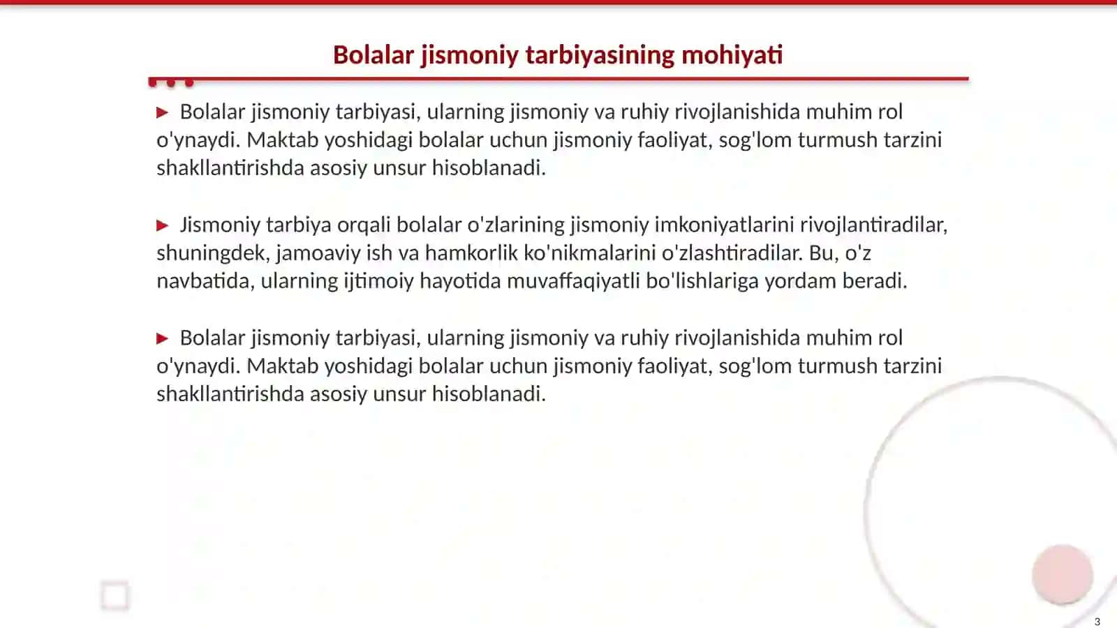 Maktab yoshidagi bolalar jismoniy tarbiyasi 3