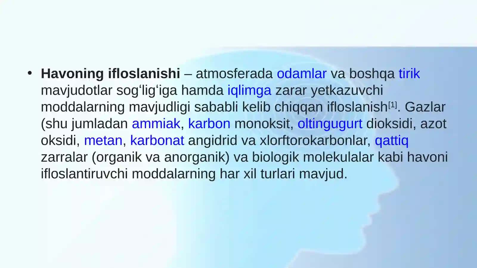 Mavzu: Havoning ifloslanishi 3
