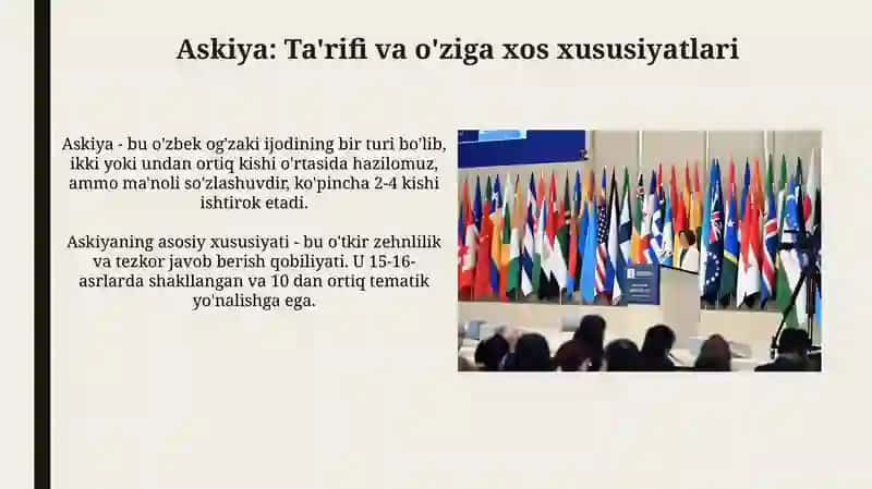 Askiya o'zbek xalq og'zaki ijodi 3