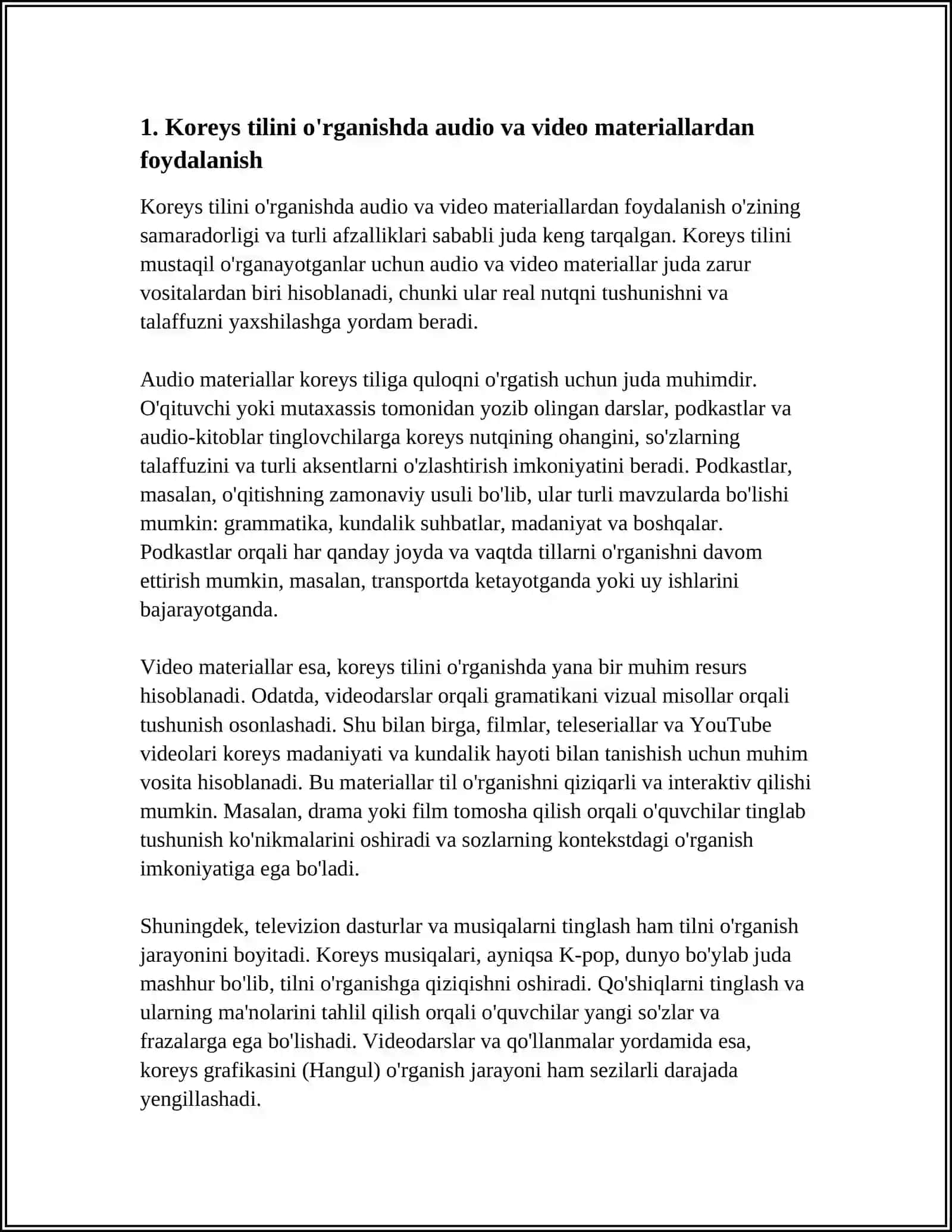 KOREYS TILI O'RGATISHNING PEDAGOGIK TEXNIKASI 3