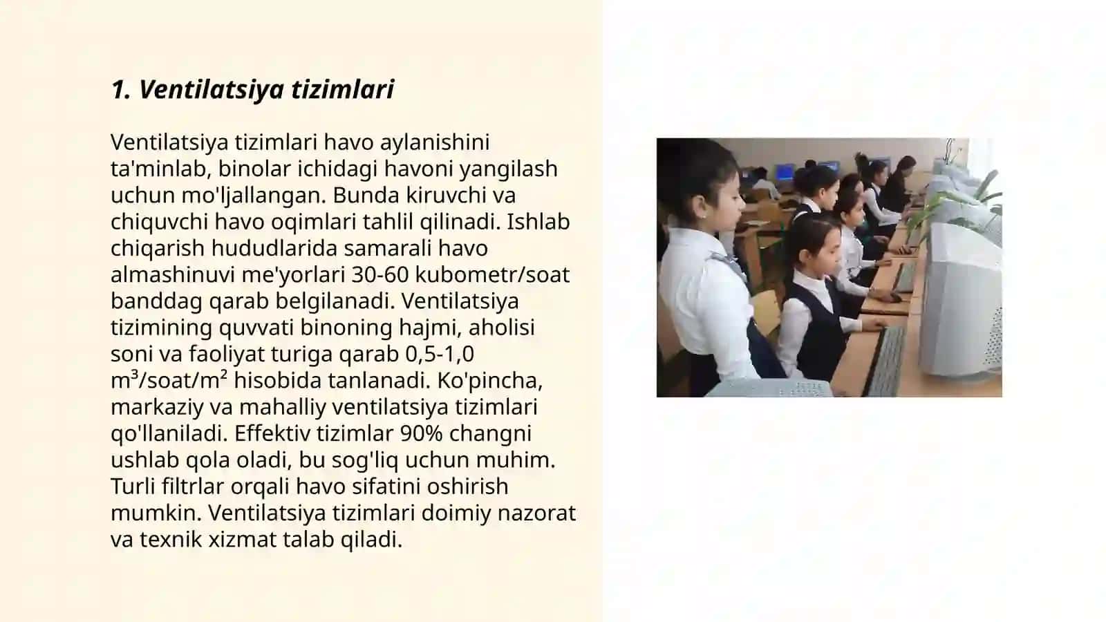 Maktab informatika kabinetini jihozlashda zamonaviy sanitariya-gigiyena talablari 3