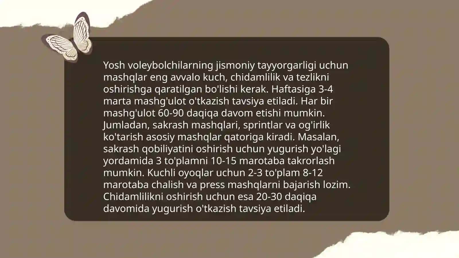 Yosh voleybolchilarning jismoniy tayorgarligini rivojlantirish 3