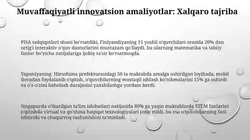 Xalqaro Baholash (PISA) Tadqiqotlarida Innovatsion Pedagogik Texnologiyalar 3