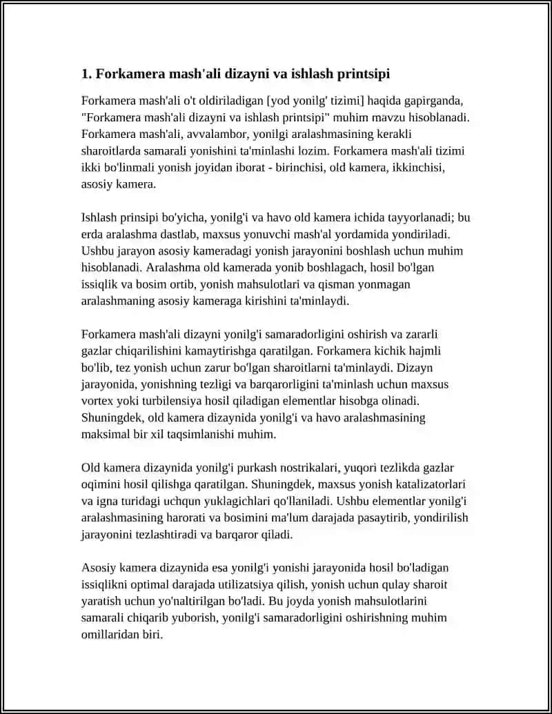 FORKAMERA MASH'ALI O'T OLDIRILADIGAN YOD YONILG' TIZIMI 3
