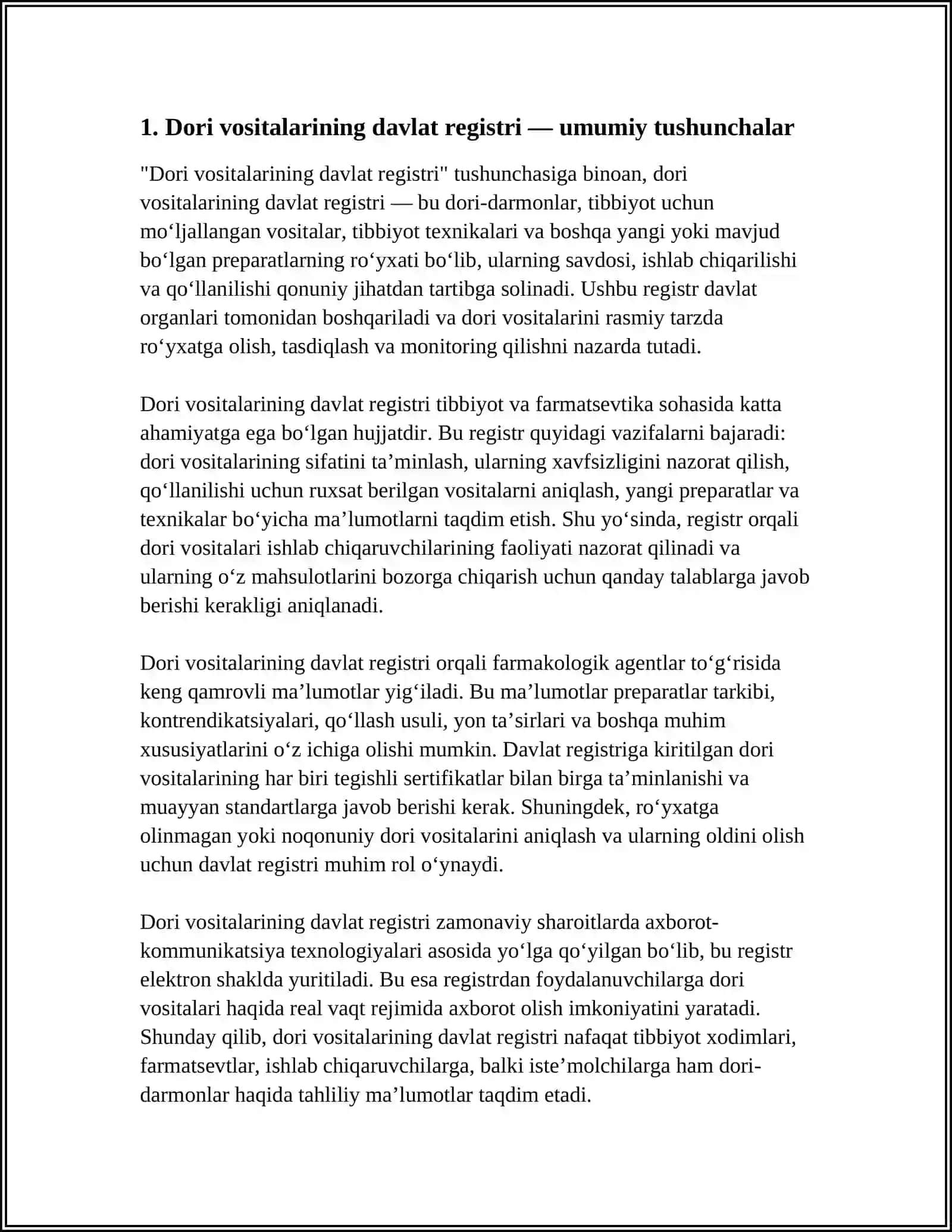 DORI VOSITALARINING DAVLAT RESTRI 3