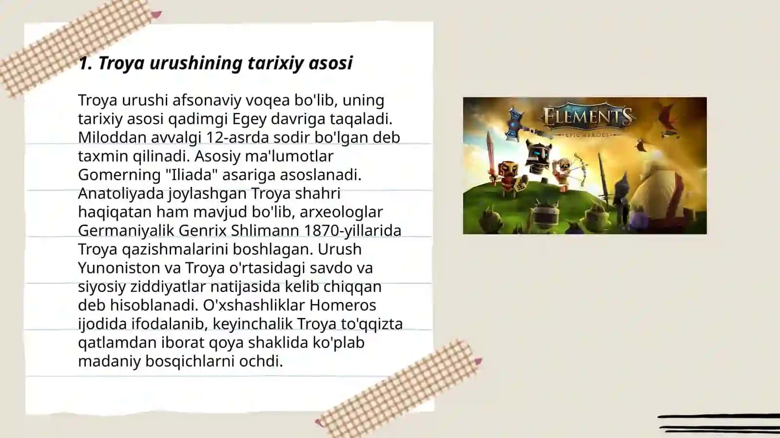 Iliada dostonidan tarixiylik va mifologik elementlari 3