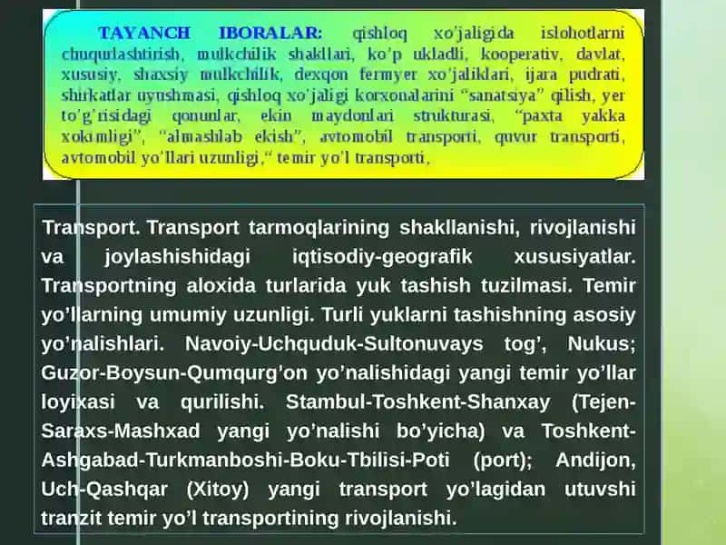 O'ZBEKISTON TRANSPORTI 3