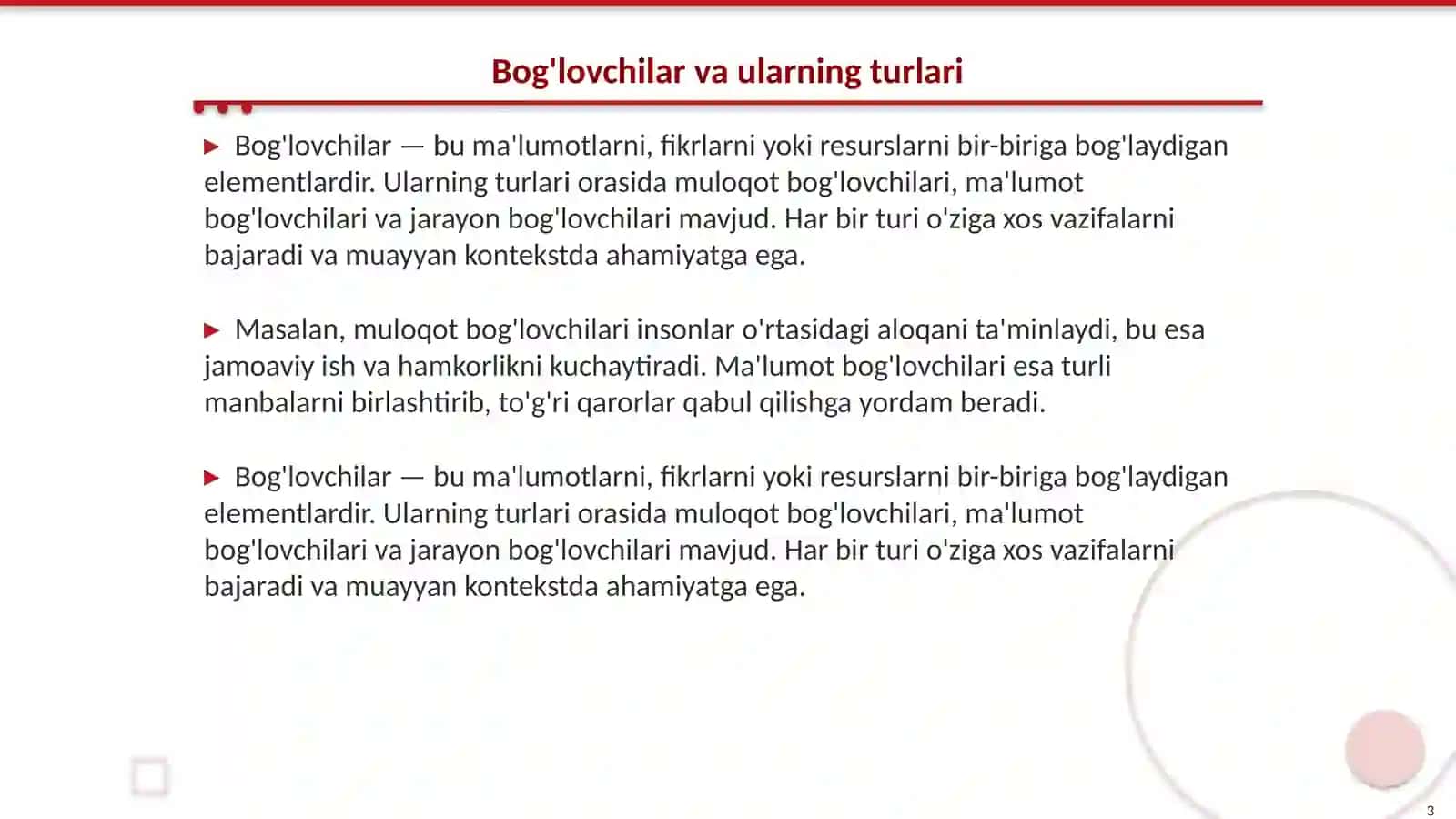 Bog'lovchi va yuklama 3