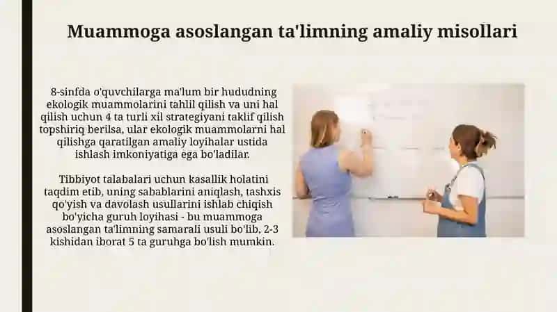 Muammoli ta'lim metodi bilan amaliy tanishish 3
