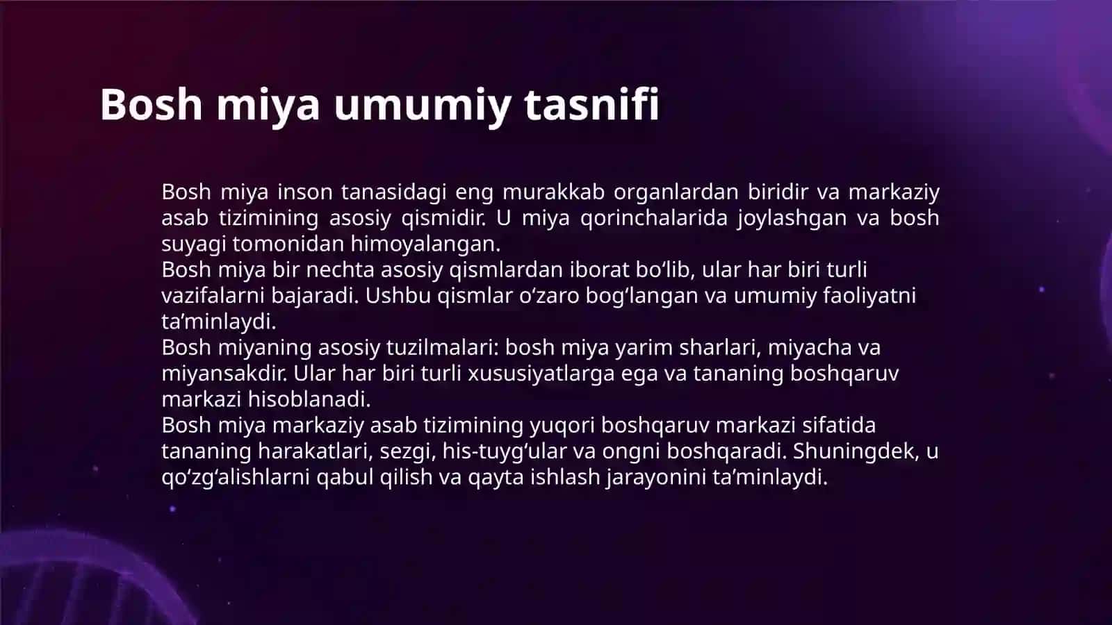 BOSH MIYA ANATOMIYASI 3