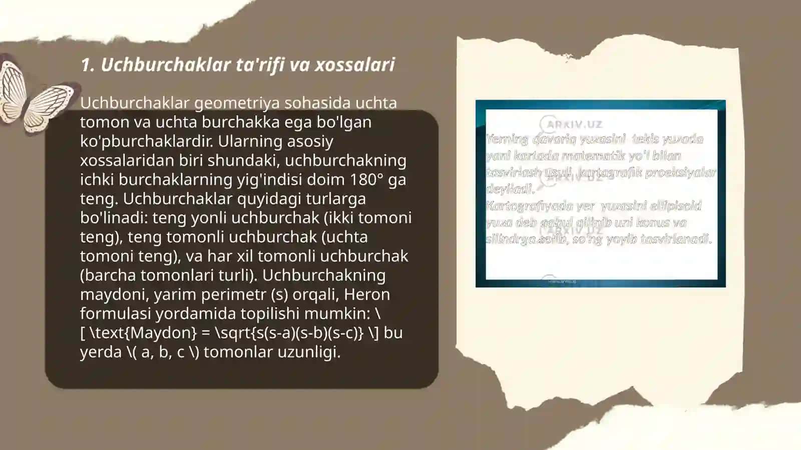 Sodda geometrik feguralar ta'riflari, xossalari va a'lomatlarini o'rganish 3