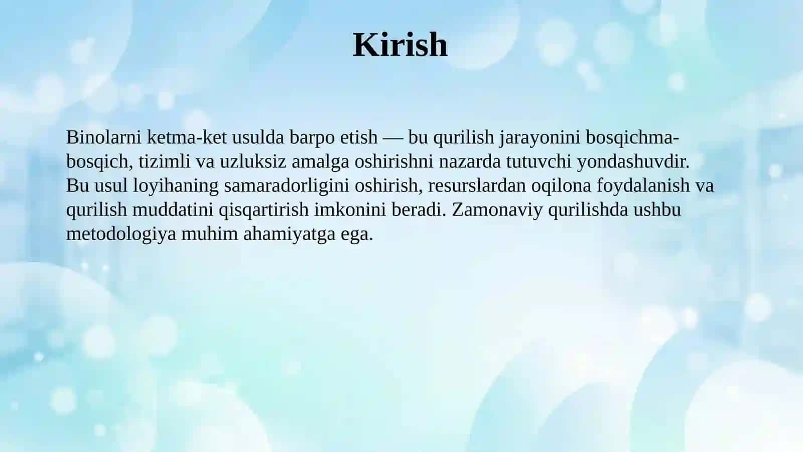 Binolarni ketma-ket usulda barpo etish 3