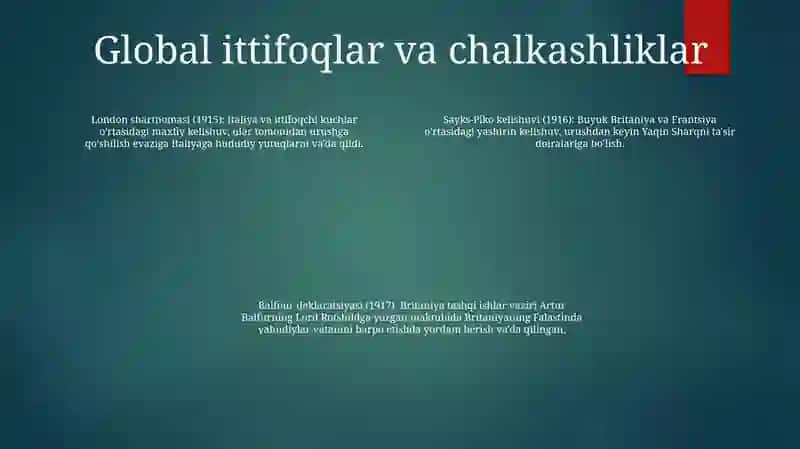 1914 -1918 Yillarda Amalga Oshirilgan Urushlar MeningNigohimda 3