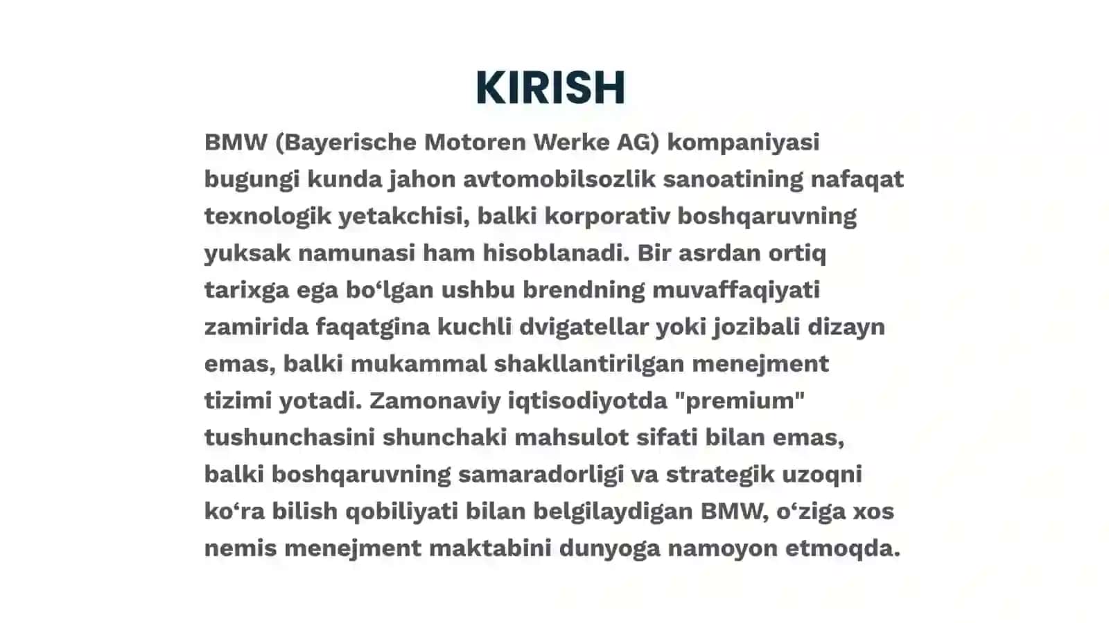 BMW GROUP KOMPANIYASIDA MENEJMENTNING XUSUSIYATLARI 3