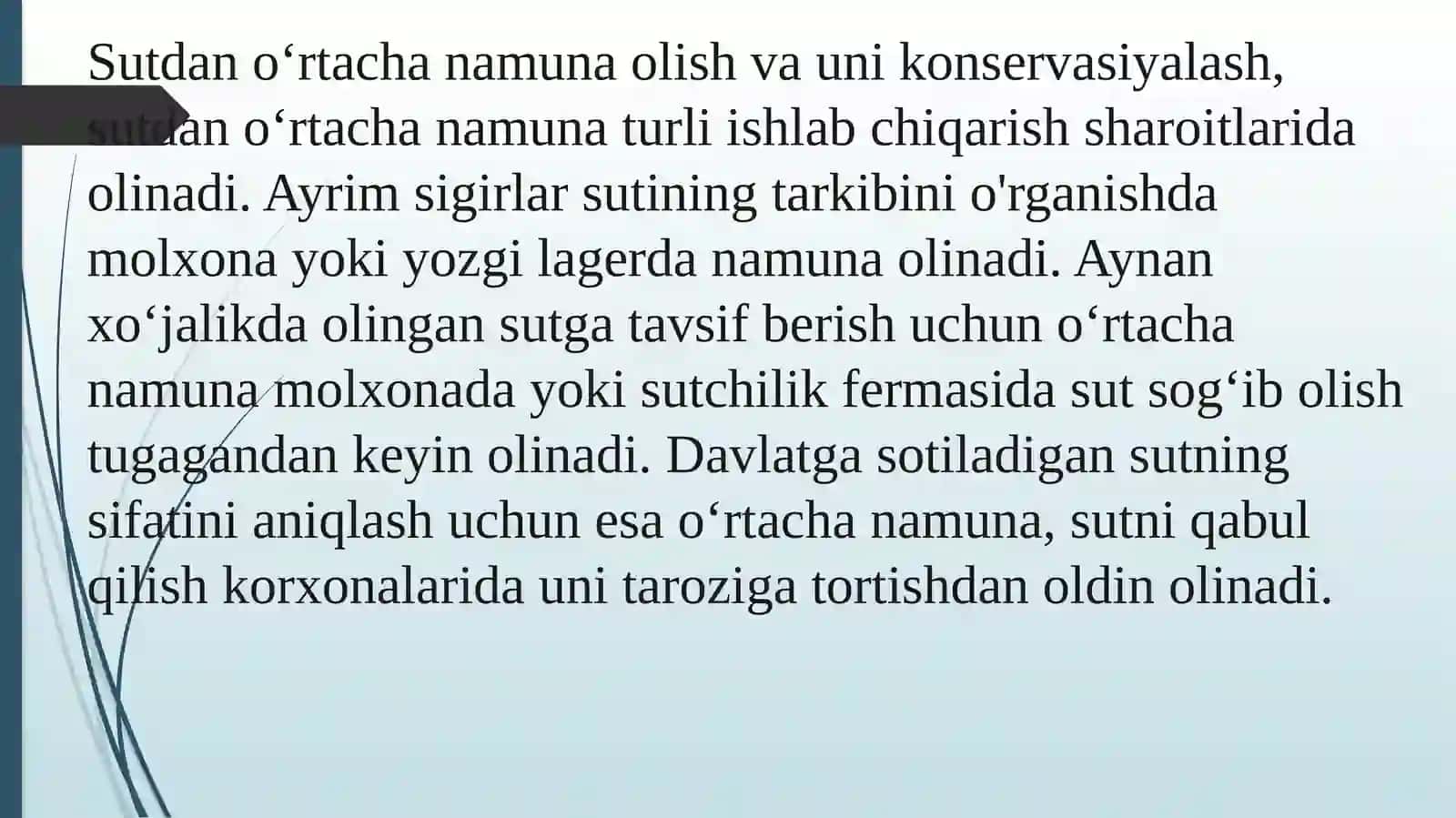 Sut va sut mahsulotlarini tahlil qilish usullari 3