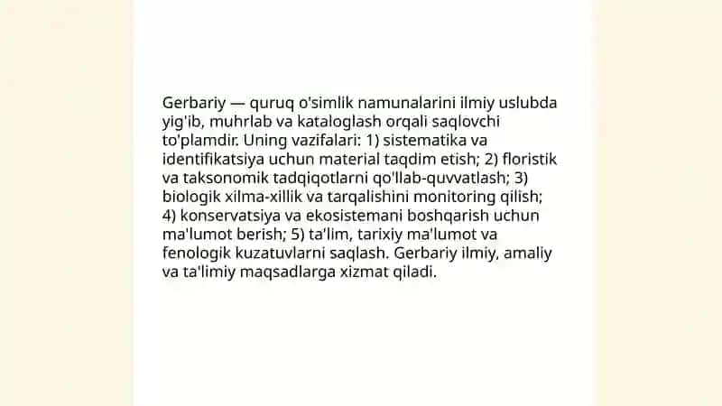 Gerbariy tayyorlash va tayyorlash usullari 3
