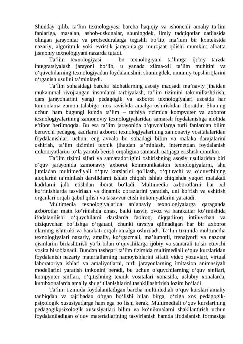 PEDAGOGIK KOMPETENTLIKNI SHAKLLANTIRISHDA TA’LIM TEXNOLOGIYASINI TADBIG‘I 3