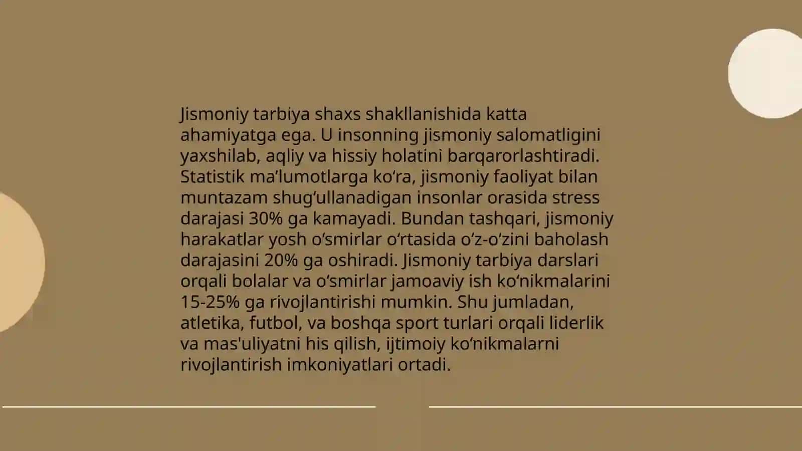 Jismoniy tarbiya va sport faoliyat turlarining tutgan oʻrni 3