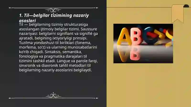 Til—belgilar tizimi 3