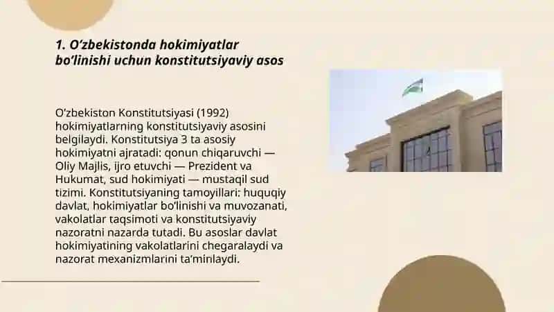 O’zbekistonda hokimiyatning bo’linish prinsipi 3