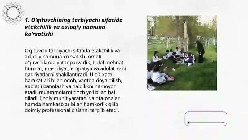 O‘qituvchining tarbiyachi sifatidagi mahorati 3
