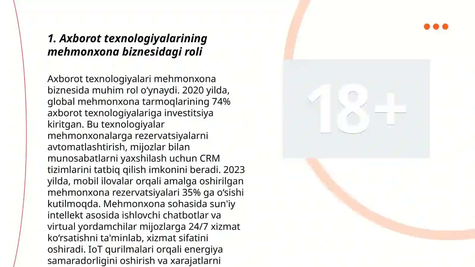 Axborot texnologiyalarining mehmonxona biznesidagi roli 3