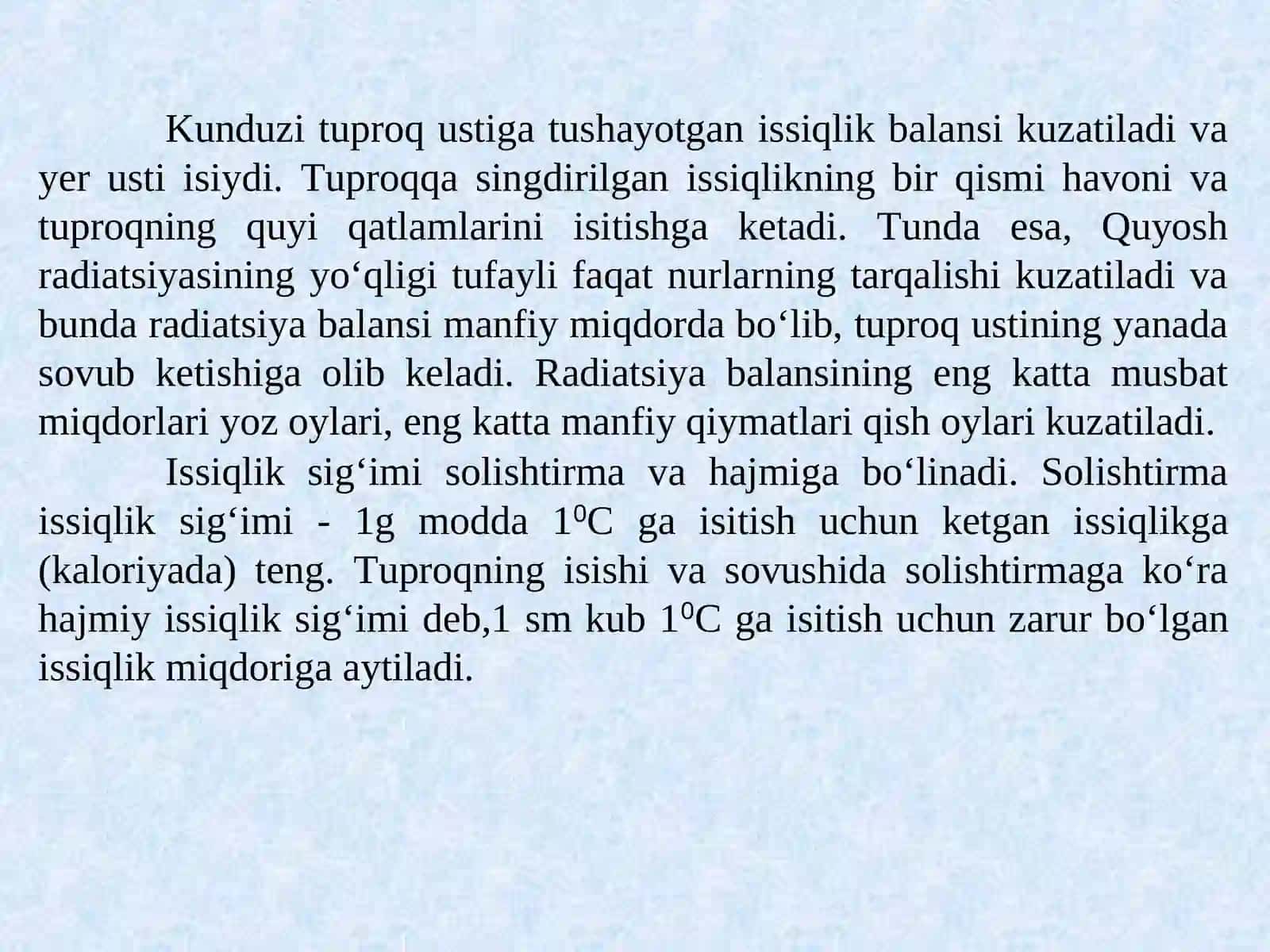 IQLIMSHUNOSLIK VAGIDROLOGIYA fani 3